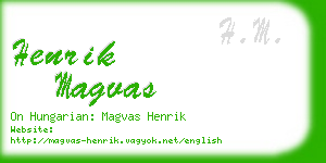 henrik magvas business card